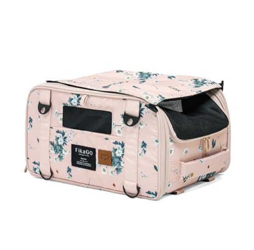 FikaGO 3-in-1 Reise-Tragetasche für Hunde und Katzen Truffle Arctic Flower – Rucksack, Schultertasche & Handgepäck von FikaGO