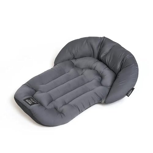 FikaGO Weiche Haustier-Matte mit Mond-Kopfkissen Mushroom Beige – Größe L oder M für Wagen und Zuhause (Grau, L) von FikaGO