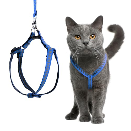 Filbert Katzengeschirr und Leine, Set mit reflektierendem Streifen, dünnes Katzengeschirr ausbruchsicher mit Leine, Step-in, verstellbar, für drinnen und draußen, einfach anzuziehen Filbert Katzengeschirr und Leine, Set mit reflektierendem Streifen, dünnes Katzengeschirr ausbruchsicher mit Leine, Step-in, verstellbar, für drinnen und draußen, einfach anzuziehen von Filbert