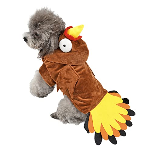 Filhome Hunde Truthahn Kostüm Haustier Halloween Weihnachts Cosplay Kostüm Thanksgiving Kleidung für Hunde Katzen (S) von Filhome