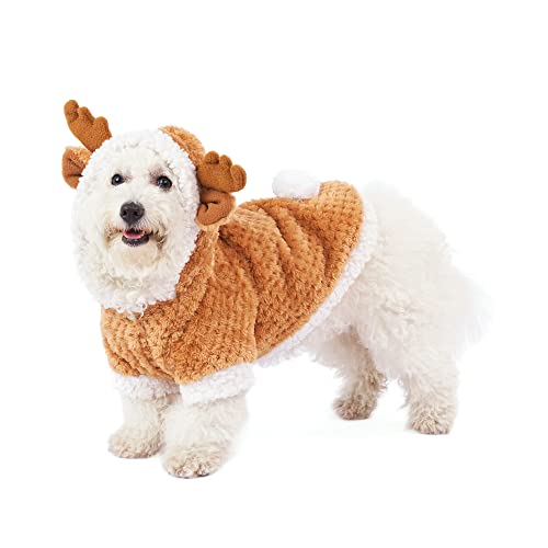 Filhome Hundekostüm mit Rentiermotiv, für Weihnachten, für den Winter, Größe S von Filhome
