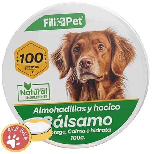 Filipet Schutzbalsam für Hunde, 100 g, trockene, rissige und beschädigte Pfoten und Schnauzen. Auf Basis von Carnaubawachs und weißem Bienenwachs. Natürliche Inhaltsstoffe von Filipet