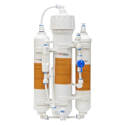 Filterelated 3-stufige Osmoseanlage Aquarium mit Spülventil Umkehrosmoseanlage RO Umkehrosmose 380L/Tage (3-stufige 100 GPD) von Filterelated