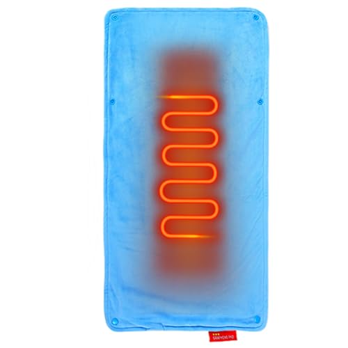 Filvczt Elektrische Heizdecke | wasserdichte Wärmeunterlage Für Innenbereich | 58X28CM Wiederaufladbare Unterlage Für Katzen Welpen Kleine Hunde | Haus Reise Winter Wärmeversorgung von Filvczt