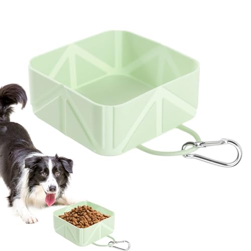 Filvczt Hundewassernapf für Reisen, Faltbarer Futterbehälter, 500ml Transportierbarer Napf Für Hunde Katzen Kaninchen Boot Auto Outdoor Aktivitäten Wandern Camping Reisen von Filvczt