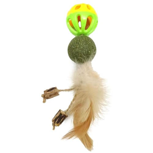 Filvczt Katzenfederspielzeug, Kätzchen -Katzenminzenkugel, Katzenteaserspielzeug Mit Interaktiven Kätzchenfeder, Stressabbau Und Sicherste, 15 cm, Für Haustiere Filvczt Katzenfederspielzeug, Kätzchen -Katzenminzenkugel, Katzenteaserspielzeug Mit Interaktiven Kätzchenfeder, Stressabbau Und Sicherste, 15 cm, Für Haustiere von Filvczt