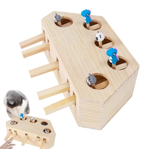 Filvczt Katzenkratzspielzeug, Whack Game Katzenspielzeug, Katzenkratzer aus, mit interaktivem Whack-Spiel-Design, langlebige Holzkonstruktion und Bereicherung, 31,5 x 10 x 13 cm, für Katzen, Filvczt Katzenkratzspielzeug, Whack Game Katzenspielzeug, Katzenkratzer aus, mit interaktivem Whack-Spiel-Design, langlebige Holzkonstruktion und Bereicherung, 31,5 x 10 x 13 cm, für Katzen, von Filvczt