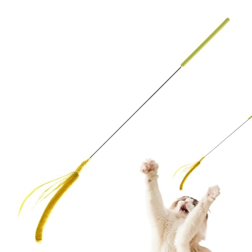 Filvczt Katzenstäbe für Wohnungskatzen, Katzenstabspielzeug für Wohnungskatzen | Realistischer Setaria-Katzen-Teaser - Kätzchen-Stäbchen, Katzenspielzeug, Flexible Feder-Plüschstange zum Spielen von Filvczt Katzenstäbe für Wohnungskatzen, Katzenstabspielzeug für Wohnungskatzen | Realistischer Setaria-Katzen-Teaser - Kätzchen-Stäbchen, Katzenspielzeug, Flexible Feder-Plüschstange zum Spielen von von Filvczt