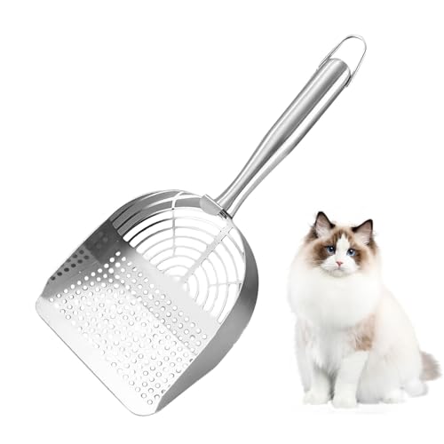 Filvczt Katzenstreu -Schaufel, Edelstahlschaufel, Keckender Sandsifter, Mit Ergonomischem Griff, Hohlen Design Und Rostbeständig, 32,5 X 13,5 X 4 cm, Für Katzentoilette, Haustiere, Haustiere Filvczt Katzenstreu -Schaufel, Edelstahlschaufel, Keckender Sandsifter, Mit Ergonomischem Griff, Hohlen Design Und Rostbeständig, 32,5 X 13,5 X 4 cm, Für Katzentoilette, Haustiere, Haustiere von Filvczt