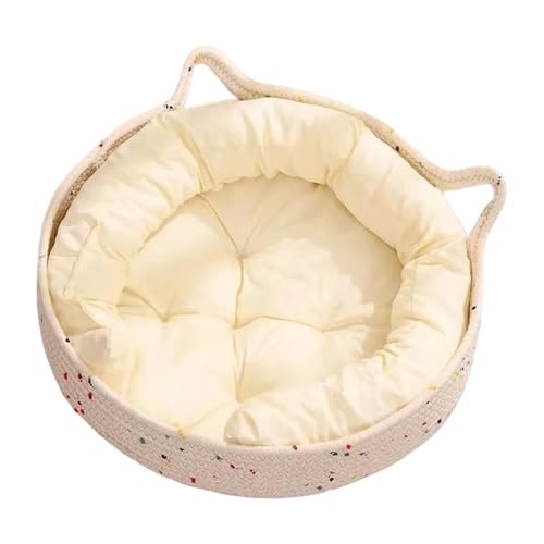 Filvczt Rundes Katzenbett, rundes kleines Hundebett, Katzennest, rutschfeste Unterseite, Kratzkissen, Haustierzubehör zum Schlafen, Kratzen, Innenwohnheim, beruhigend, Welpen, Kätzchen, Outdoor von Filvczt