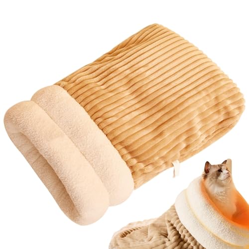 Filvczt Überdachtes Katzenbett, wärmendes Plüsch-Katzenbett, waschbares Versteckhöhle Haustierhaus, Katzenhausbett, niedliches Hausbett, einfach zu bedienen, tragbar für Welpen, Kätzchen, kleine Filvczt Überdachtes Katzenbett, wärmendes Plüsch-Katzenbett, waschbares Versteckhöhle Haustierhaus, Katzenhausbett, niedliches Hausbett, einfach zu bedienen, tragbar für Welpen, Kätzchen, kleine von Filvczt