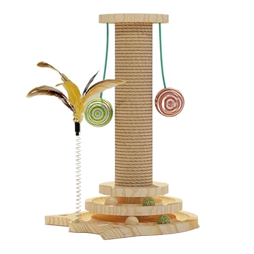 Katzenkratzpost, Sisal Cat Croboker, Anti-Tiling-Kratzerpfosten, Mit Fester Holzkonstruktion, Stabiler Anti-Spip-Basis Und Einfacher Montage, 40x26x26 cm, Für Zuhause, Wohnzimmer Katzenkratzpost, Sisal Cat Croboker, Anti-Tiling-Kratzerpfosten, Mit Fester Holzkonstruktion, Stabiler Anti-Spip-Basis Und Einfacher Montage, 40x26x26 cm, Für Zuhause, Wohnzimmer von Filvczt