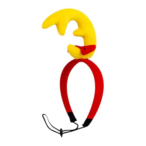Weihnachts-Hunde-Stirnband, Cartoon-Hundegeweih, Hundegeweih-Stirnband, mit verstellbarem Gummiband, 28 cm, Gelb/für kleine, mittelgroße Hunde, Welpen Weihnachts-Hunde-Stirnband, Cartoon-Hundegeweih, Hundegeweih-Stirnband, mit verstellbarem Gummiband, 28 cm, Gelb/für kleine, mittelgroße Hunde, Welpen von Filvczt