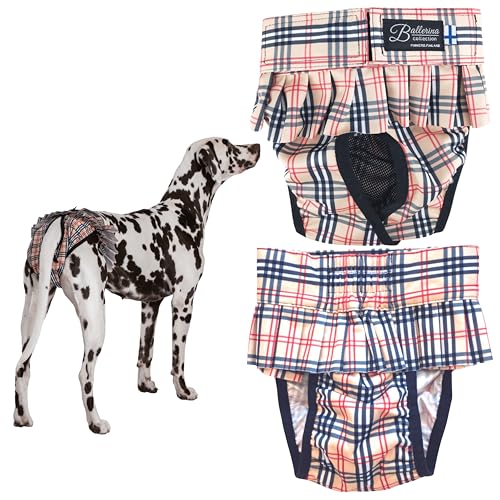 FINNERO Ballerina Läufigkeitshose für Hündinnen – Hundewindel mit Rock für Hündinnen – Schutzhose bei Läufigkeit und Harninkontinenz – Bequem, waschbar und stylisch – S, Beige FINNERO Ballerina Läufigkeitshose für Hündinnen – Hundewindel mit Rock für Hündinnen – Schutzhose bei Läufigkeit und Harninkontinenz – Bequem, waschbar und stylisch – S, Beige von FinNero