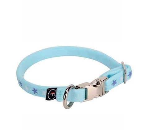 FINNERO Bambino Halsband für Welpen, Kleine Hunde & Katzen – Weich, Gepolstert, Komfortabel, Verstellbar – Ideal für kleine Rassen – 1 cm breit, Blue Lagoon von FinNero