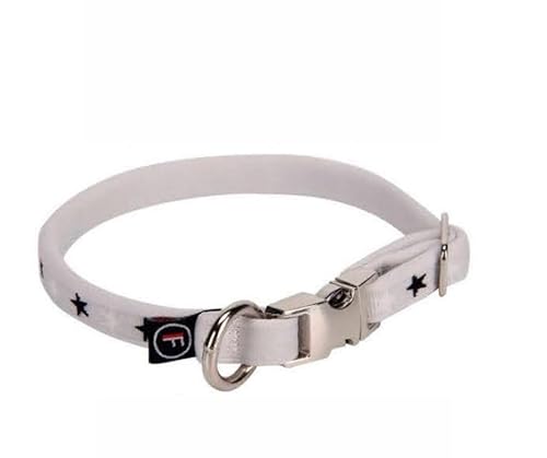 FINNERO Bambino Halsband für Welpen, Kleine Hunde & Katzen – Weich, Gepolstert, Komfortabel, Verstellbar – Ideal für kleine Rassen – 1 cm breit, Harmony Grey von FinNero