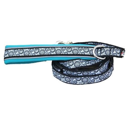 FinNero Pet Products, Finnland - Ocean Sport Verstellbare Hundeleine mit weichem Neoprengriff (110 cm bis 185 cm, Türkis) von FinNero