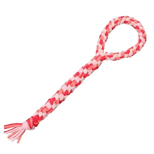 TAAVI Hundespielzeug Seil – Zerrspielzeug für kleine, mittelgroße und große Hunde – Kauspielzeug aus Baumwolle – Flexibles Seilspielzeug zum Ziehen, Beißen und Trainieren – Rot, 35 cm von FinNero