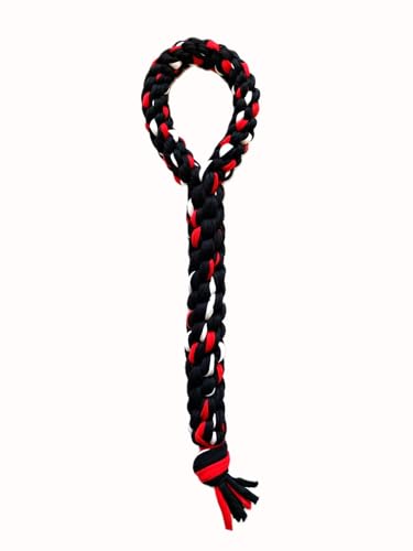 TAAVI Hundespielzeug Seil – Zerrspielzeug für kleine, mittelgroße und große Hunde – Kauspielzeug aus Baumwolle – Flexibles Seilspielzeug zum Ziehen, Beißen und Trainieren – Schwarz, 35 cm mit Griff TAAVI Hundespielzeug Seil – Zerrspielzeug für kleine, mittelgroße und große Hunde – Kauspielzeug aus Baumwolle – Flexibles Seilspielzeug zum Ziehen, Beißen und Trainieren – Schwarz, 35 cm mit Griff von FinNero