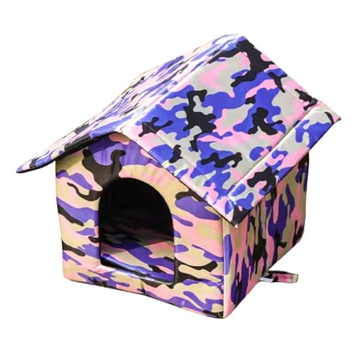 Outdoor House –ütliches Haustierbett für den Innenhof – für Ktzchen und kleine Hunde – 45 cm x 40 cm x 45 cm von Finlon