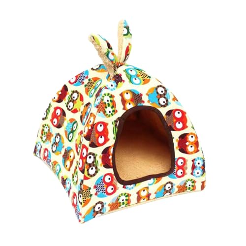 tliches Bett – Haustierzelt für Ktzchen und kleine Hunde – Kissenhütte für den Innenbereich mit Eulen-Design von Finlon