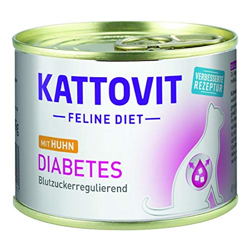 Finnern - Kattovit 10 x High Fibre 185g Katzenfutter Huhn bei Diabetes/Gewicht (10,24 €/kg) von Finnern - Kattovit