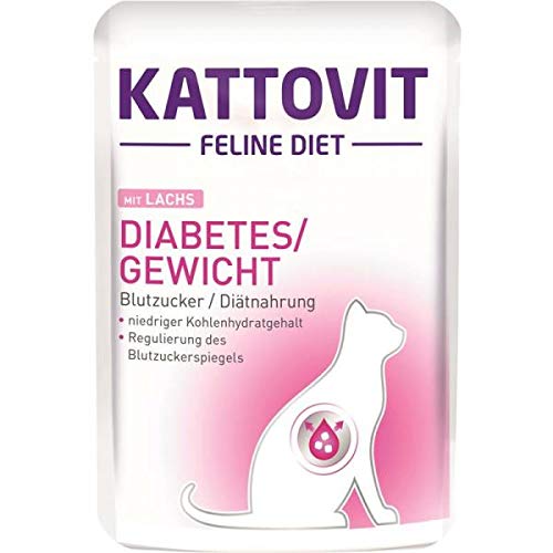 Kattovit PB Feline Diet Diabetes/Gewicht Lachs 85g (Menge: 24 je Bestelleinheit) von Kattovit