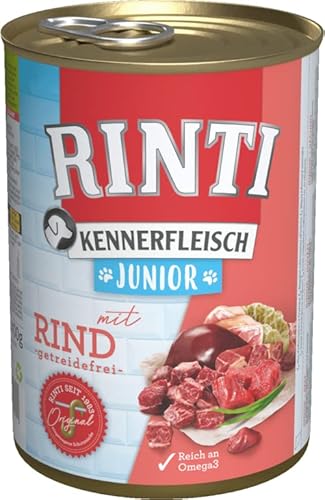 6X Finnern Kennerfleisch JUNIOR mit Rind getreidefrei (7,06 € /1 Kilogramm) von Finnern Rinti