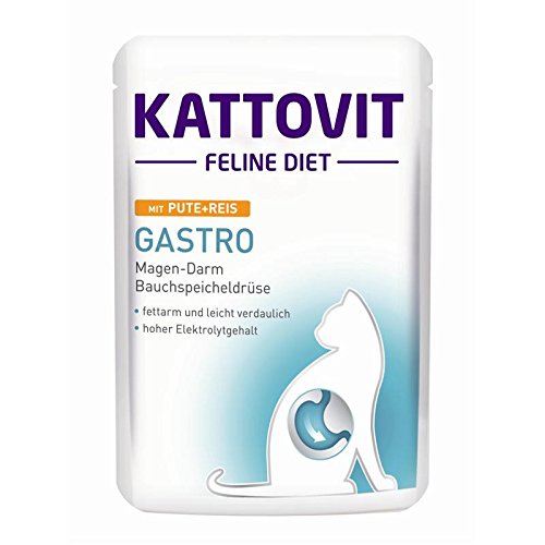 Kattovit | Feline Diet Gastro mit Pute + Reis | 24 x 85 g von Finnern