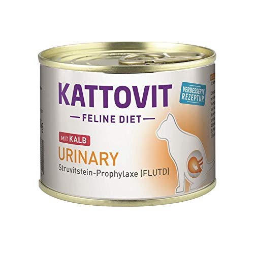 Kattovit Feline Diet Urinary Kalb | 12 x 185g Katzenfutter nass von Finnern