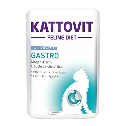 Kattovit | Feline Diets Gastro mit Ente + Reis | 24 x 85 g von Finnern