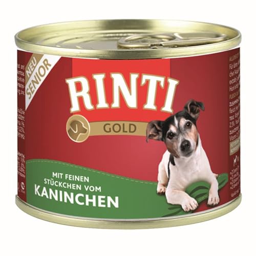 Rinti Gold Senior + Kaninchen, 12er Pack (12 x 185 g) von Finnern