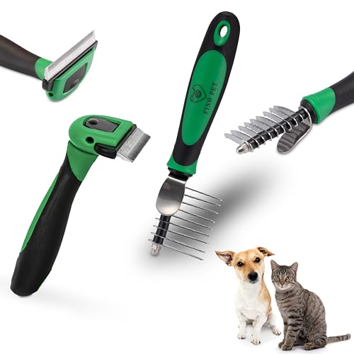 FinoPet 2er Set mit Mehreren Hundebürsten/Katzenbürsten, Langhaar Kurzhaar Unterwolle Bürsten, Tierhaarentferner, Hunde Zubehör oder Katzen Zubehör für ihre Katze und Hund FinoPet 2er Set mit Mehreren Hundebürsten/Katzenbürsten, Langhaar Kurzhaar Unterwolle Bürsten, Tierhaarentferner, Hunde Zubehör oder Katzen Zubehör für ihre Katze und Hund von FinoPet