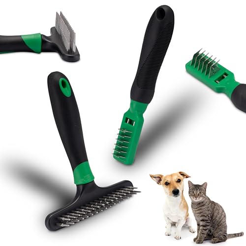 FinoPet 2er Set Entfilzungsbürste und Entfilzungsstriegel - Effektives Katzen- und Hundezubehör für Fellpflege & Krallenpflege, Ideal für Langhaar & Kurzhaar - Inklusive Katzenbürste und Hundebürste FinoPet 2er Set Entfilzungsbürste und Entfilzungsstriegel - Effektives Katzen- und Hundezubehör für Fellpflege & Krallenpflege, Ideal für Langhaar & Kurzhaar - Inklusive Katzenbürste und Hundebürste von FinoPet