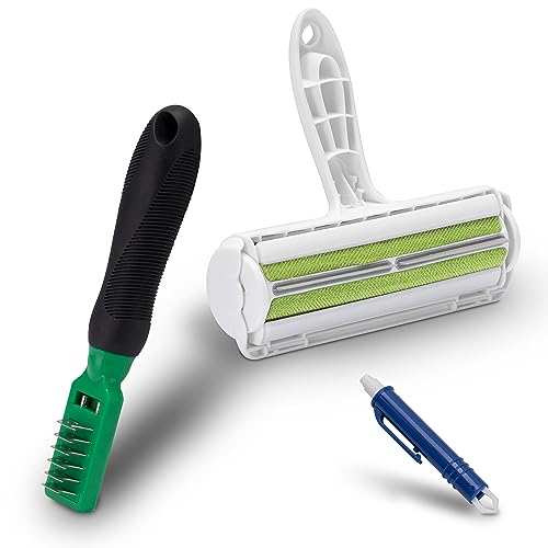 FinoPet 3er Entfilzungs-Set Entfilzungsbürste als Hundebürste/Katzenbürste, XL Fusselrolle und Zeckenzange, Entfilzungsmesser für alle Tiergrößen, Tierhaarentferner, Automatische Zeckenentfernung FinoPet 3er Entfilzungs-Set Entfilzungsbürste als Hundebürste/Katzenbürste, XL Fusselrolle und Zeckenzange, Entfilzungsmesser für alle Tiergrößen, Tierhaarentferner, Automatische Zeckenentfernung von FinoPet
