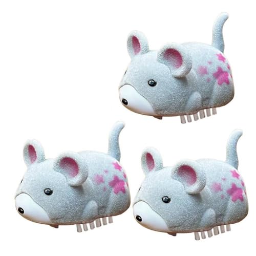 Fiorky 3PCS Interactive Cat Electric Hamster Cat Toy Maus Mouse (Grau) von Fiorky