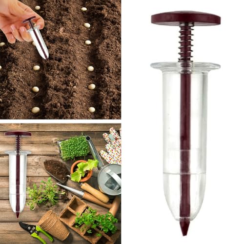 Fiorky Aussaat-Samenspender, Sämaschine, Kleiner Samenverteiler, Samenspender, Säwerkzeug, Gartenbau-Aussaat, Mini-Hand-Samenverteiler for den Garten von Fiorky