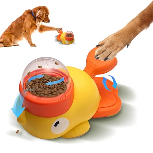 Fiorky Enten-Leckerli-Dispenser Interaktives Hundespielzeug for Futterrätsel in Entenform, das kleine und mittlere Haustiere fördert, um IQ-Training und gesundes Essen zu ermutigen von Fiorky