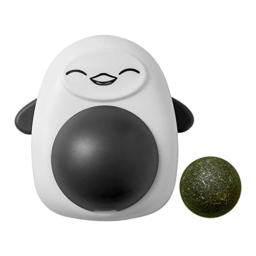 Fiorky Katzenminze-Ball aus Kunststoff mit transparenter Abdeckung, Katzenminze-Energieball, essbare Katzenminze-Leckbälle für Haustiergesundheitsbedarf von Fiorky