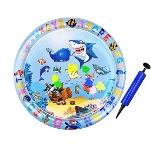 Fiorky Katzenwassermatte Interaktive sensorische Spielmatte Katzenwasserbett (100 cm hellblau) von Fiorky