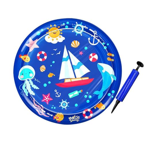 Fiorky Katzenwassermatte Interaktive sensorische Spielmatte Katzenwasserbett for Katzen (65 cm blau) von Fiorky