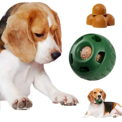 Fiorky Leckerli-Spielzeugball for Hunde, Leckball for Hunde, Silikon-Kauspielzeug for Hundefutterspender, interaktives Spielzeug for Hunde, nachfüllbarer Hundefutterball, wiederverwendbarer von Fiorky