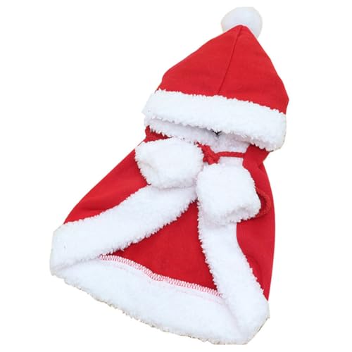 Fiorky Weihnachts-Haustierkleidung, Weihnachtsumhang, Kapuzenumhang, Katzen-Weihnachtsoutfit, Hunde-Weihnachtskleidung for Haustiere, Hunde, Katzen, Party, Neujahr, lustiges Cosplay von Fiorky
