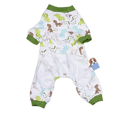 Fiorky Welpen-Pullover, Cartoon-Pyjama-Overall für vierbeinige Hunde, weiches Material, schöne, leichte Homewear-Outfits für Katzen und Hunde von Fiorky