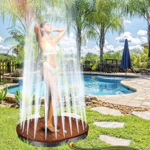 Fiqops Gartendusche Bodendusche WPC Duschplatte 4m Höhenverstellung Aussendusche für Boden Kalt/Warmwasser-Mischer | wasserdichte Pooldusche Mit & Tragetasche | bis 300kg,Garten/Pool/Strand Fiqops Gartendusche Bodendusche WPC Duschplatte 4m Höhenverstellung Aussendusche für Boden Kalt/Warmwasser-Mischer | wasserdichte Pooldusche Mit & Tragetasche | bis 300kg,Garten/Pool/Strand von Fiqops