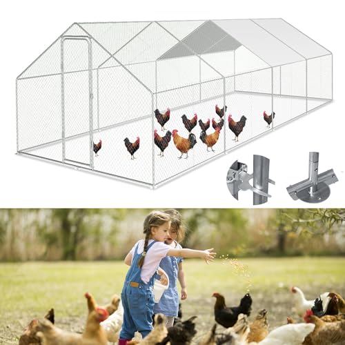 Fiqops Hühnerstall, 3x8x2m Hühnerhaus Freilaufgehege mit Sonnenschutzdach Wasserdichtes PE-Farbtuch, Verzinkter Stahl Kleintierstall Hühnerhaus Dach Geflügelstall Hühnerkäfig Fiqops Hühnerstall, 3x8x2m Hühnerhaus Freilaufgehege mit Sonnenschutzdach Wasserdichtes PE-Farbtuch, Verzinkter Stahl Kleintierstall Hühnerhaus Dach Geflügelstall Hühnerkäfig von Fiqops