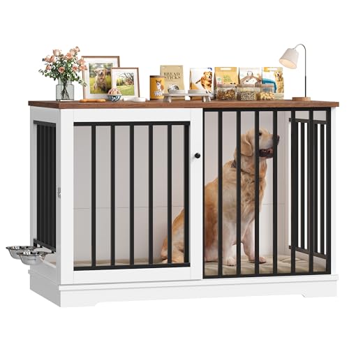 FirFurd Hundekäfig Möbel 120cm breit Hundebox für Zuhause Hundehütte XXL Hundekäfig aus Metall und Holz Hundebox für große Hunde 120 x 90 x 60 cm Braun & Weiß FirFurd Hundekäfig Möbel 120cm breit Hundebox für Zuhause Hundehütte XXL Hundekäfig aus Metall und Holz Hundebox für große Hunde 120 x 90 x 60 cm Braun & Weiß von FirFurd