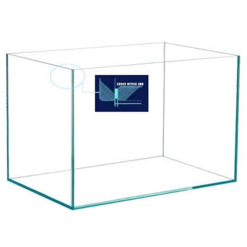 Aquarium, Glas, rechteckig, Schildkrötenbecken, Halbinsel-Stil, für Fische und Korallen, 63,5 x 48,3 x 48,3 cm von Firaq