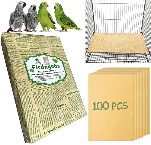 Firdnyohs Kieseinlagen für Vogelkäfig, 28,9 x 43,2 cm, Vogelkäfig-Papiereinlagen, Vogelkäfig-Papier für harte Schnabel, sicher und leicht zu verdauen, extra groß für Vogelkäfig-Papageien, 100 Stück Firdnyohs Kieseinlagen für Vogelkäfig, 28,9 x 43,2 cm, Vogelkäfig-Papiereinlagen, Vogelkäfig-Papier für harte Schnabel, sicher und leicht zu verdauen, extra groß für Vogelkäfig-Papageien, 100 Stück von Firdnyohs