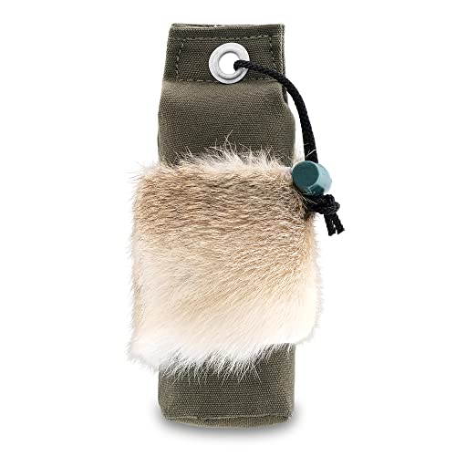 Firedog Dummy mit echtem Kaninchenfell - Robustes Wild-Apportel mit 250g Gewicht (auch für Welpen geeignet) von FIREDOG